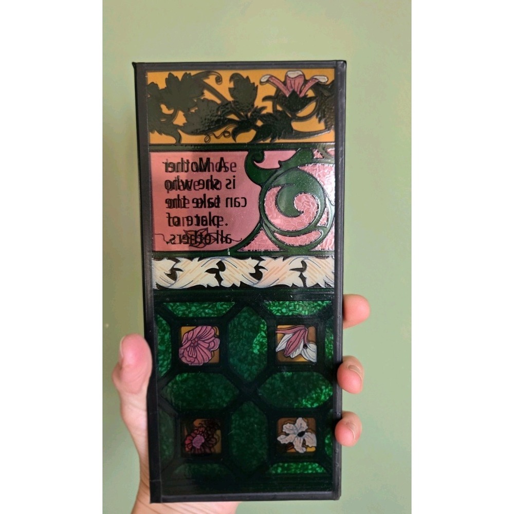 VTG 1977 Seriglass A Mother's Place Glass Folding Panel No 996 Yorkcraft - Picture 4 of 5